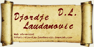 Đorđe Laudanović vizit kartica